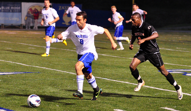 Eagles Score Late to Beat Men's Soccer