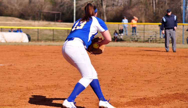 Softball Splits With Mount Olive