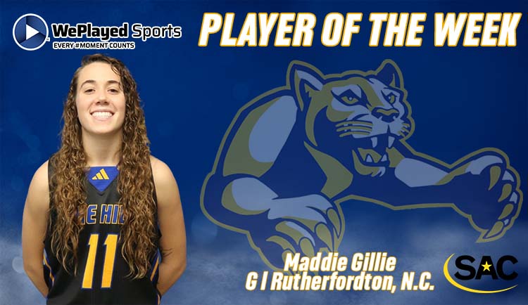Gillie named SAC Player of the Week