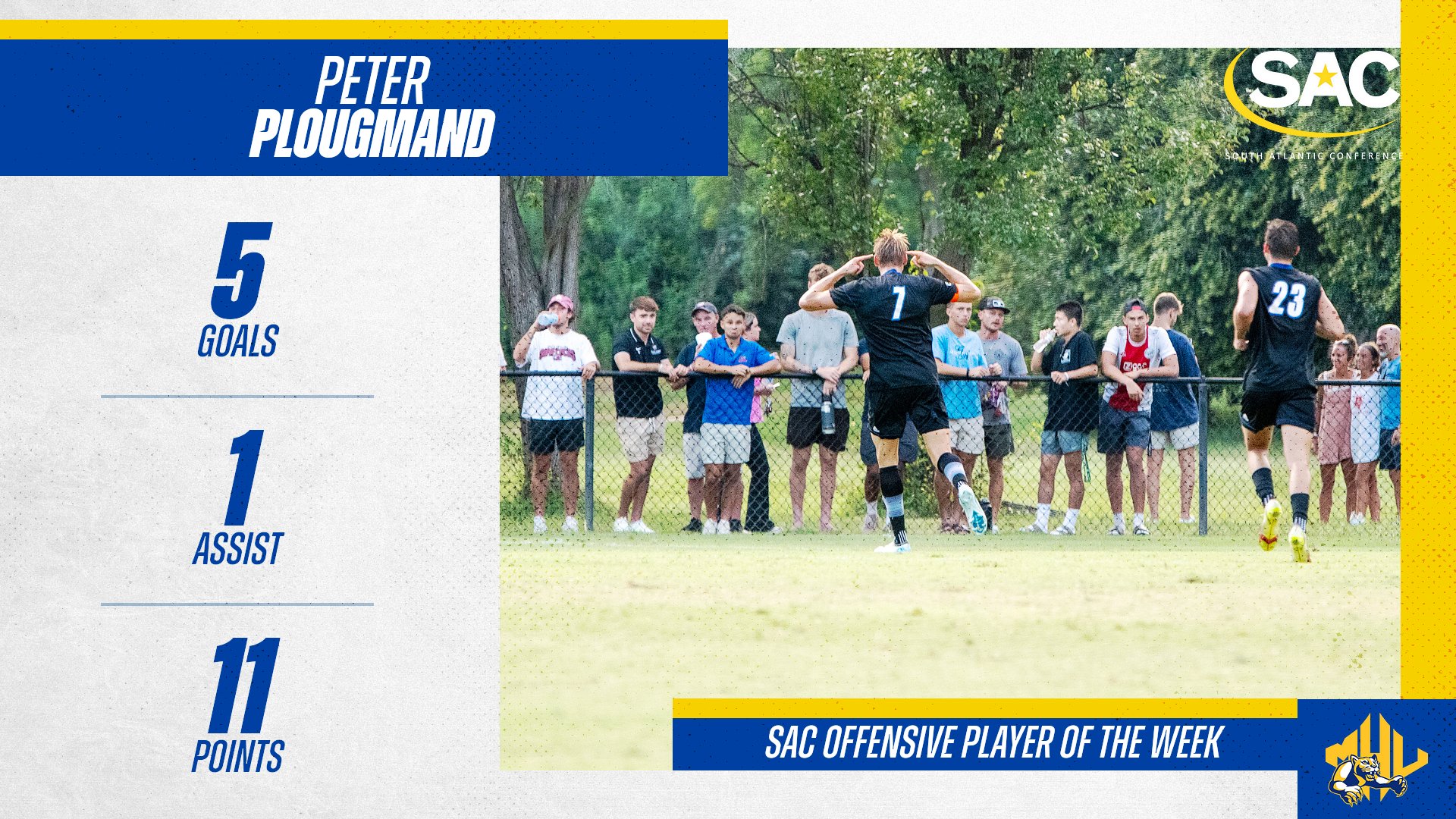 Plougmand named SAC WePlayed Sports Offensive Player of the Week for fourth time