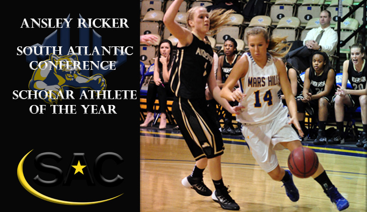 Ricker Named South Atlantic Conference Scholar Athlete of the Year
