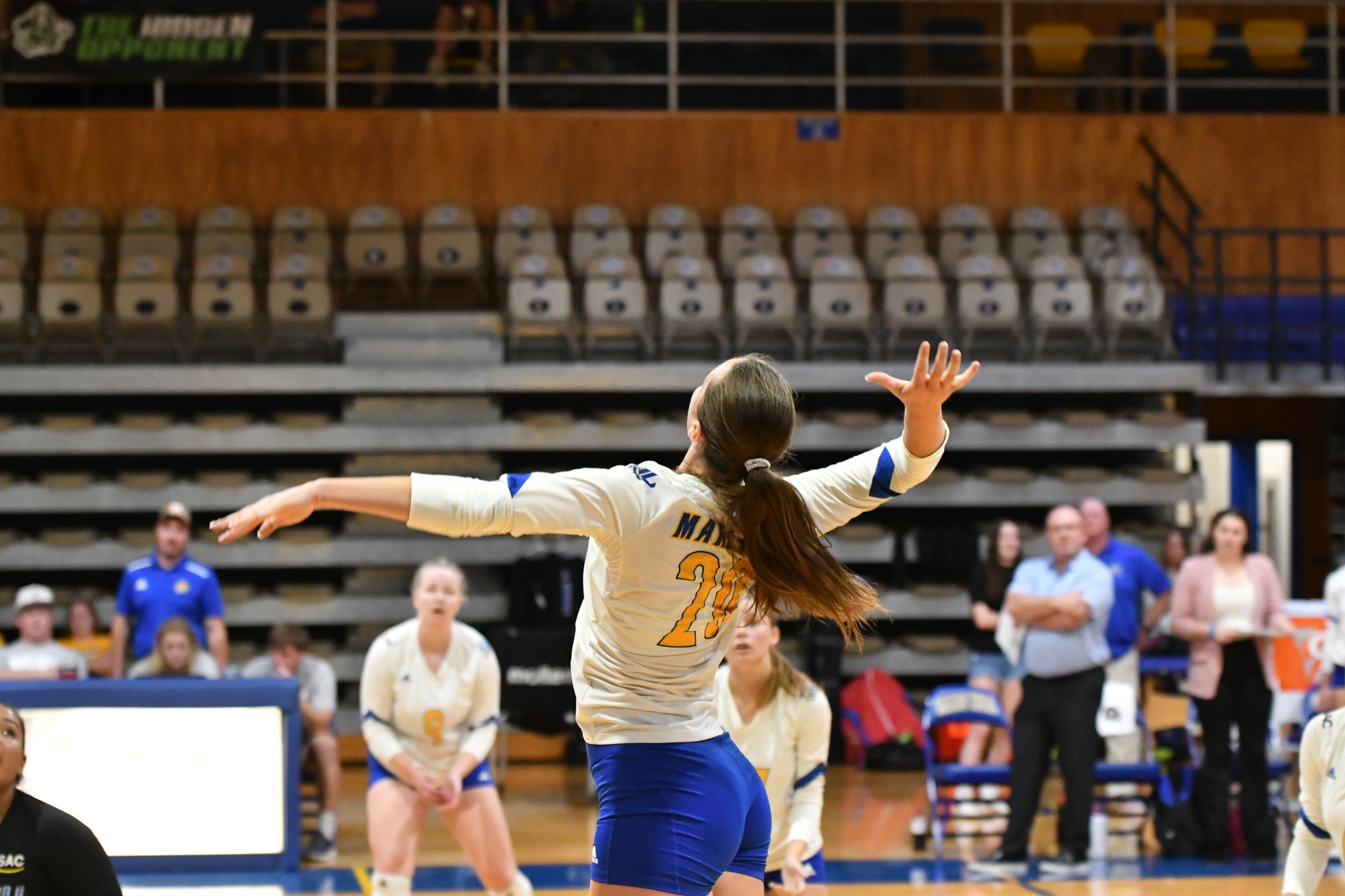 Poenaru racks up career-high 20 kills in MHU's eighth-straight win